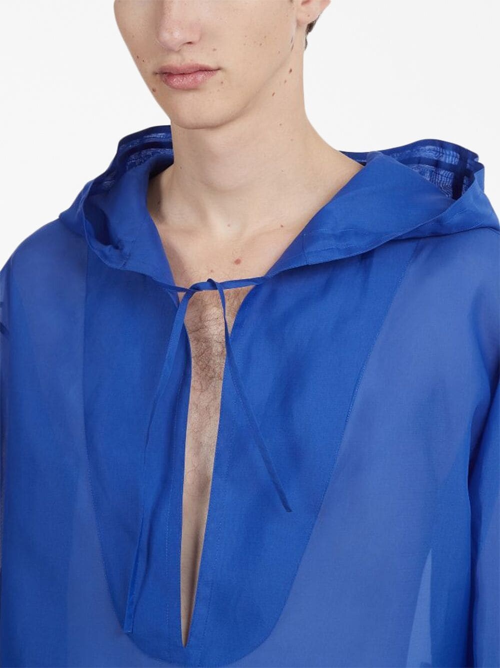 hooded organza blouse - 5