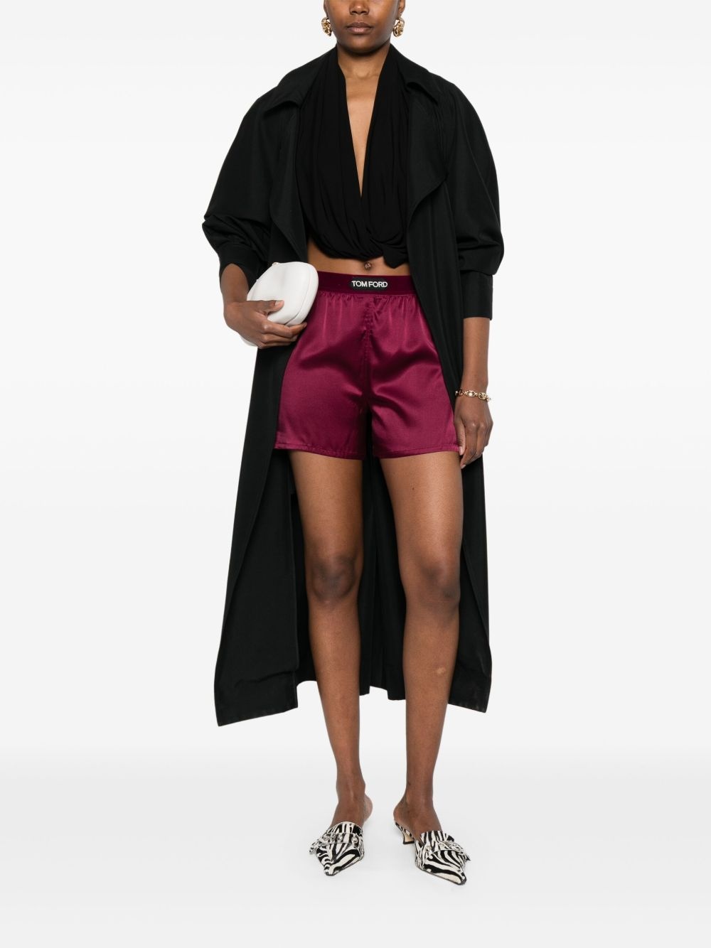 stretch-silk shorts - 2