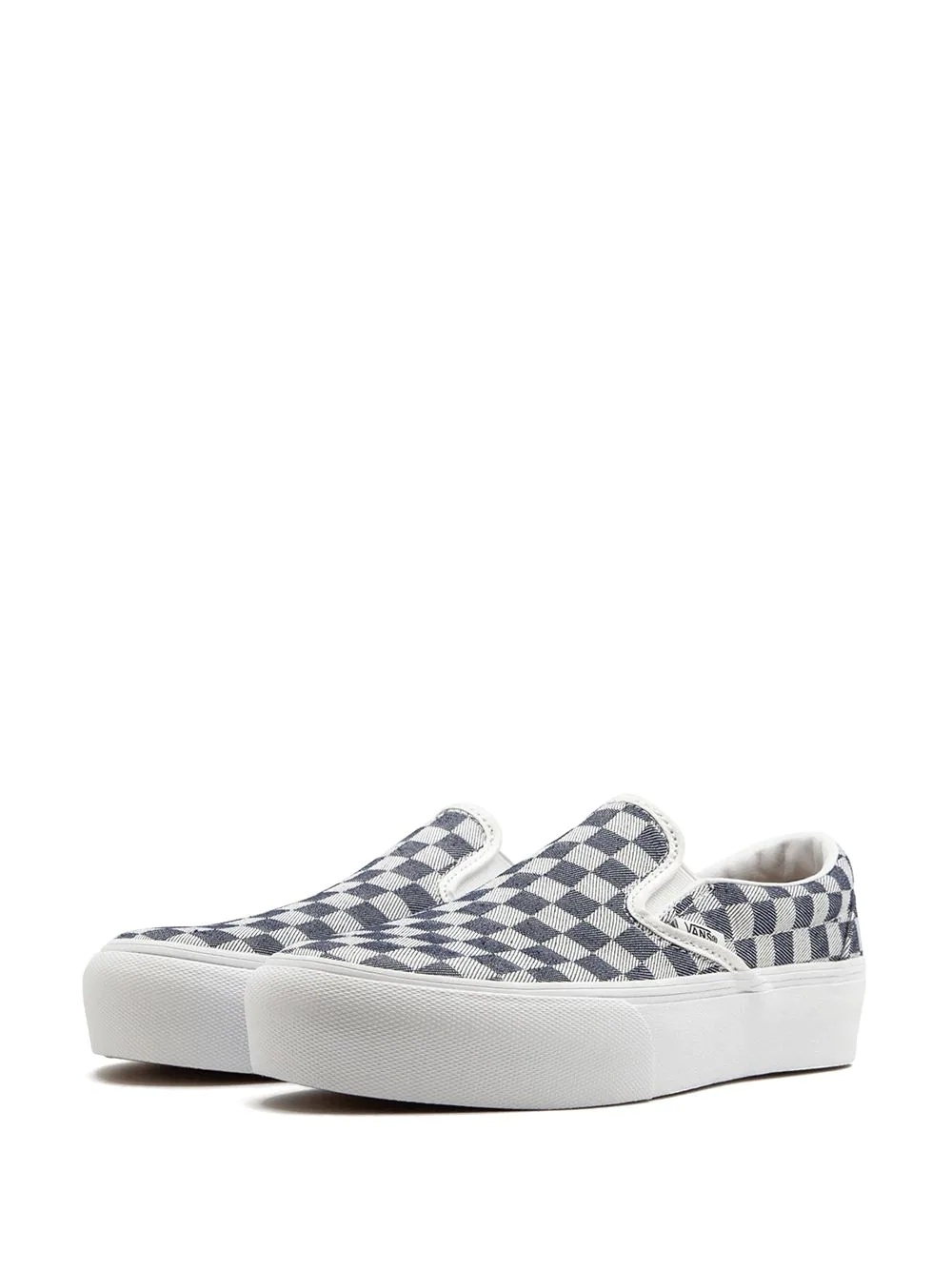 checkerboard platform sneakers - 2