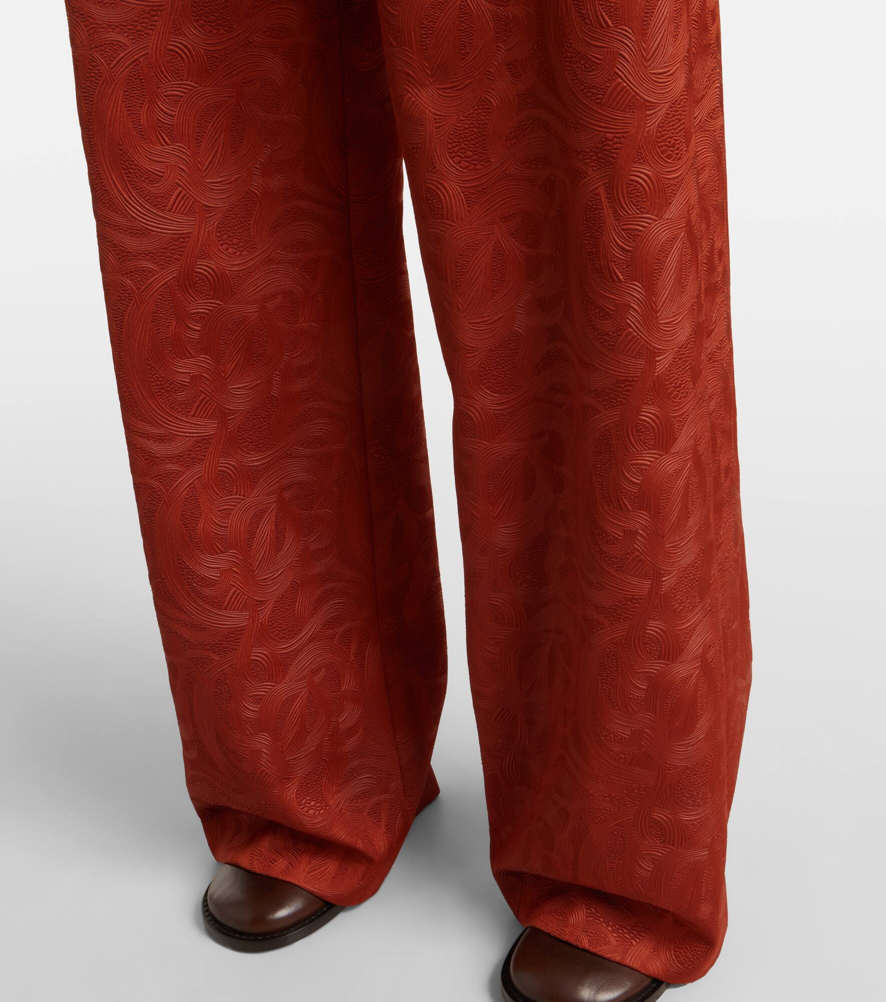 Jacquard straight pants - 5