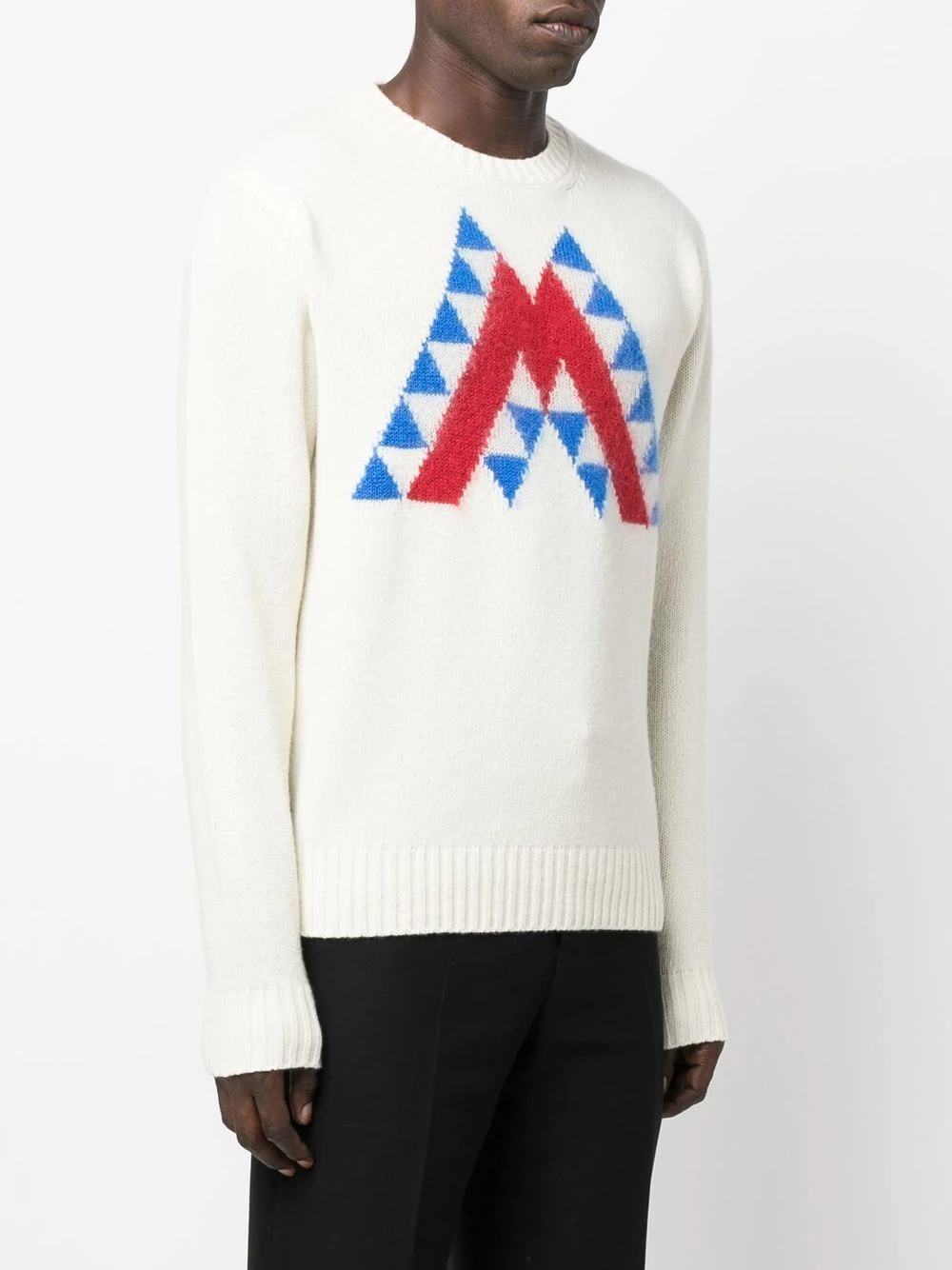 intarsia-logo wool jumper - 3