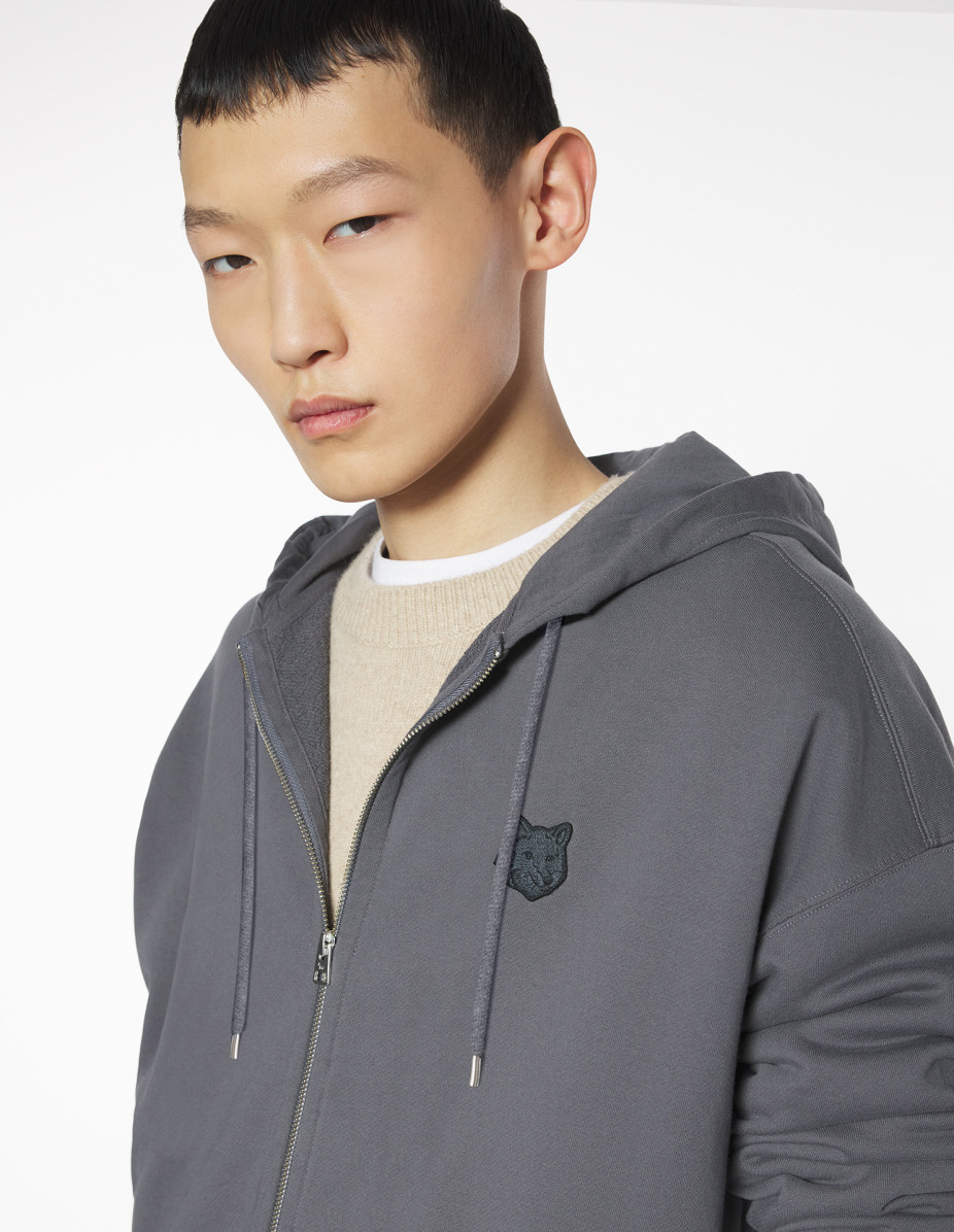 FOX HEAD ZIPPED OVERSIZE HOODIE - 4