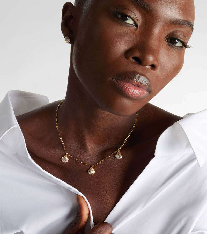 MATEO 3 Petite Venus Shell 14kt gold (585/1000) necklace with diamonds outlook