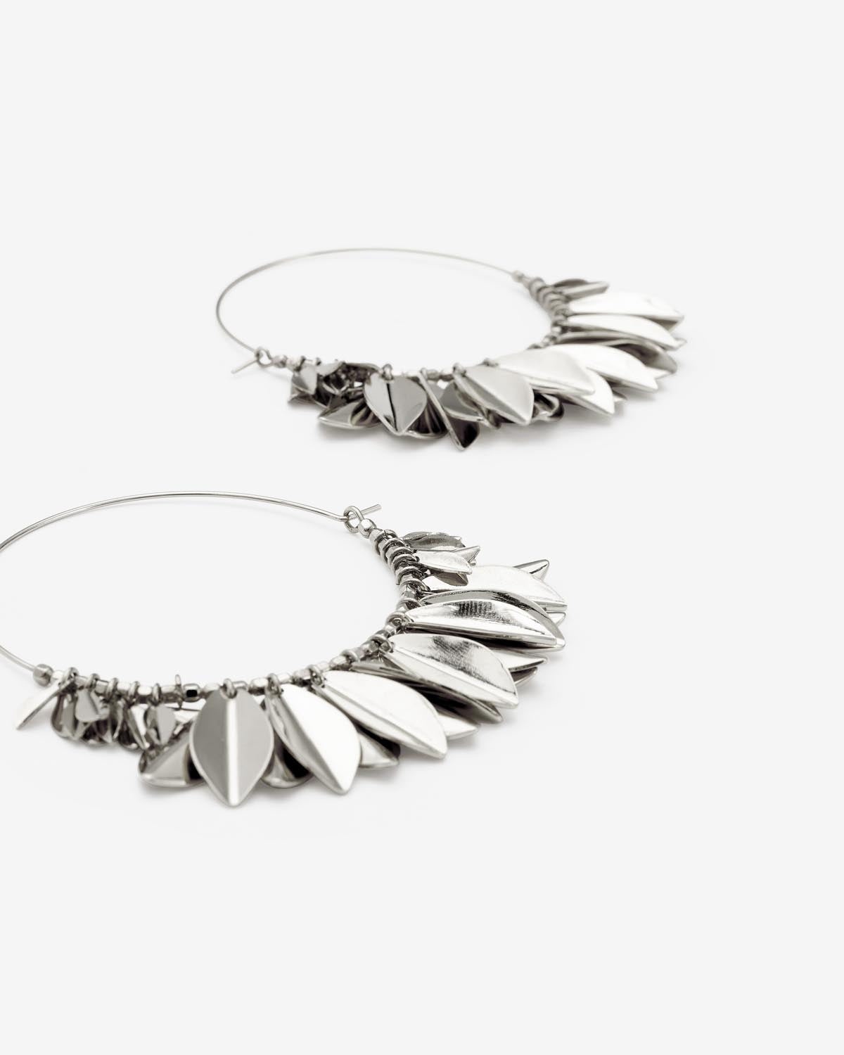 METAL SHINY LEAF EARRINGS - 2