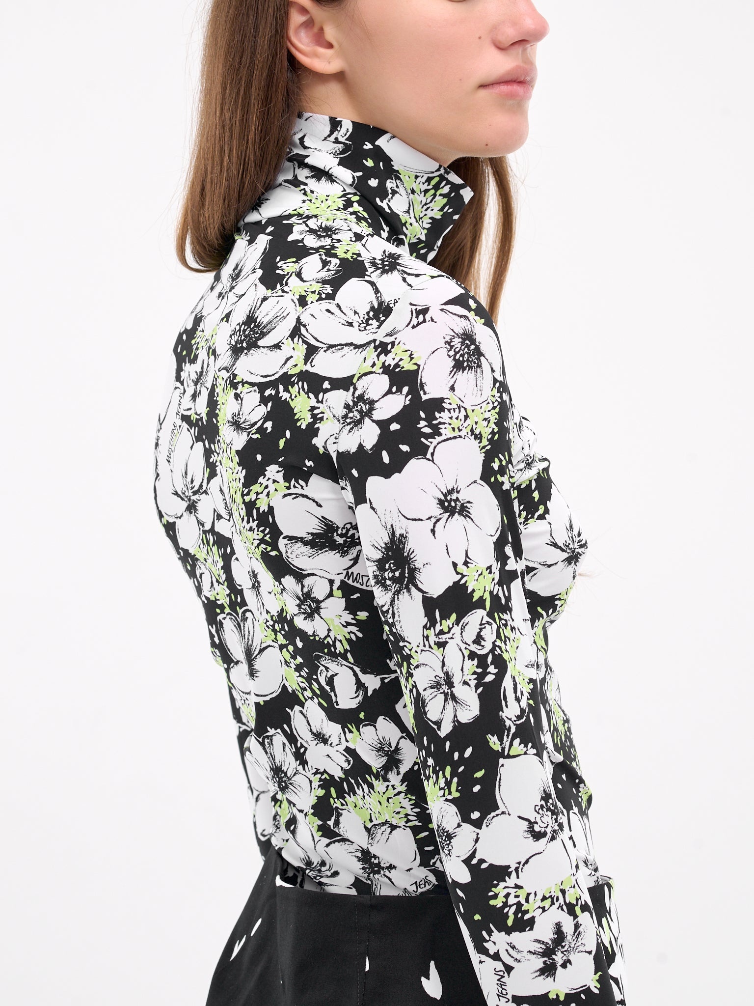 Floral Print Turtleneck - 4