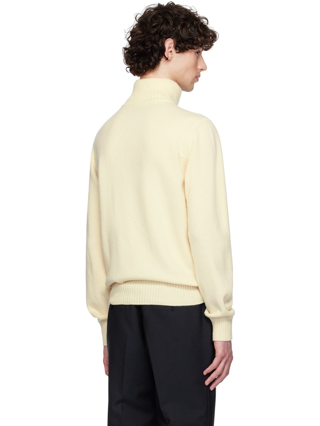 Off-White Button Turtleneck - 3