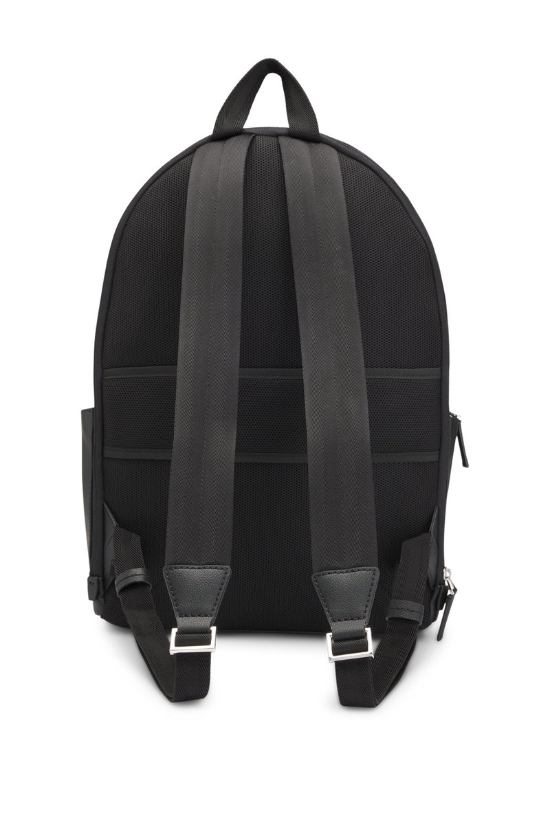 FAUX-LEATHER BACKPACK WITH MONOGRAM-PRINT FRONT POCKET 2