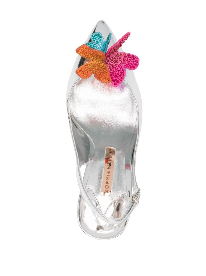 Vanessa 100mm metallic-finish pumps 4