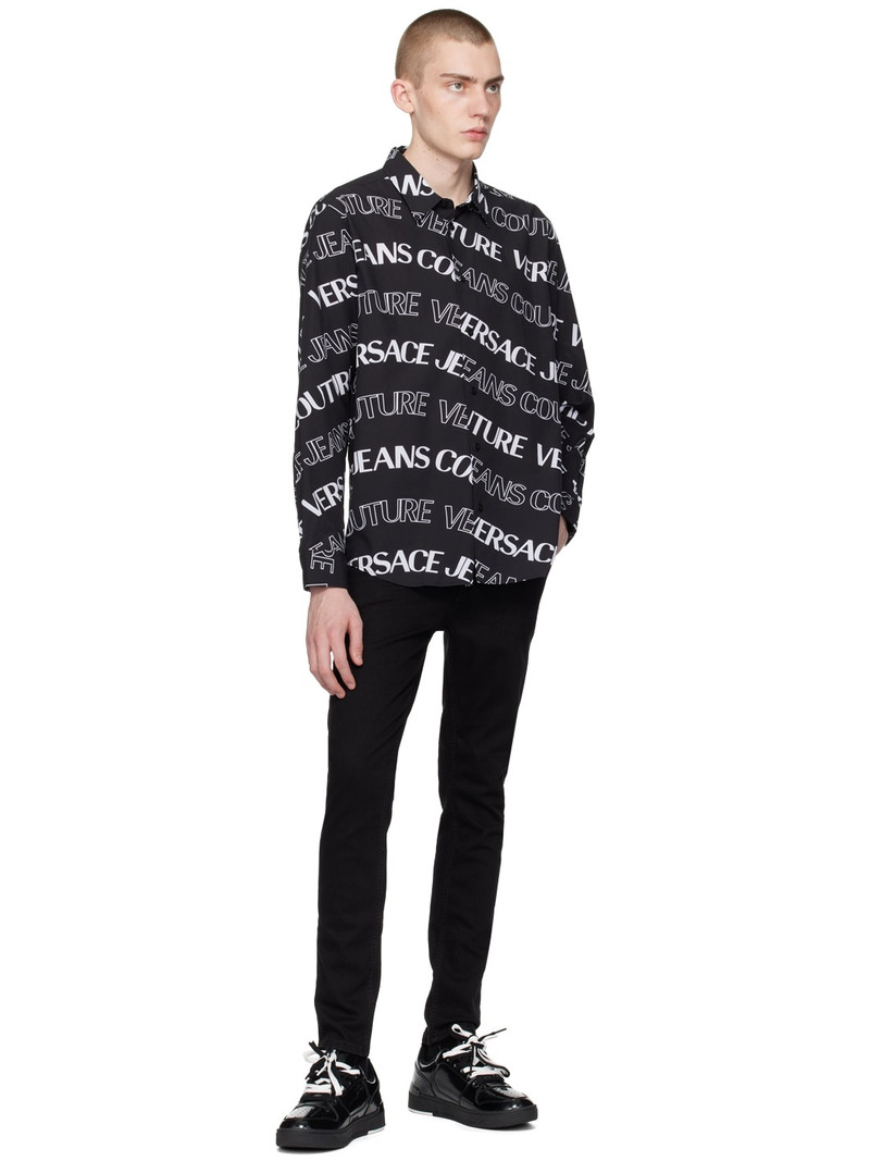 VERSACE JEANS COUTURE Black Logowave Shirt outlook