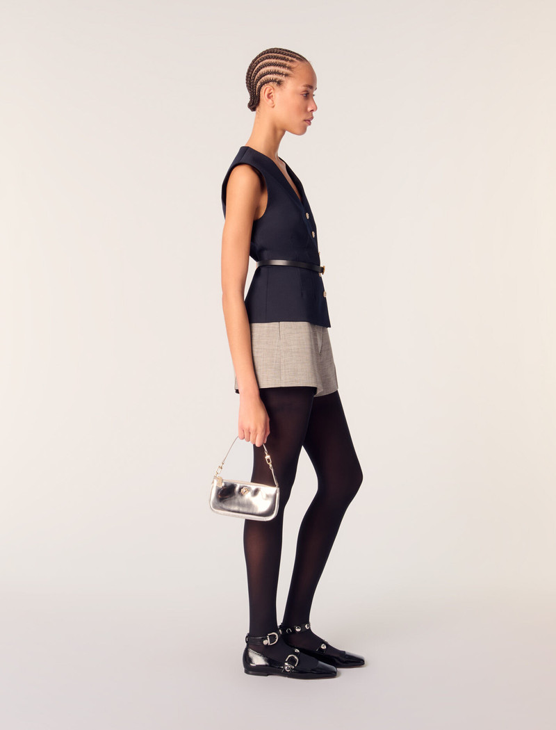 Wool blend sleeveless jacket 3