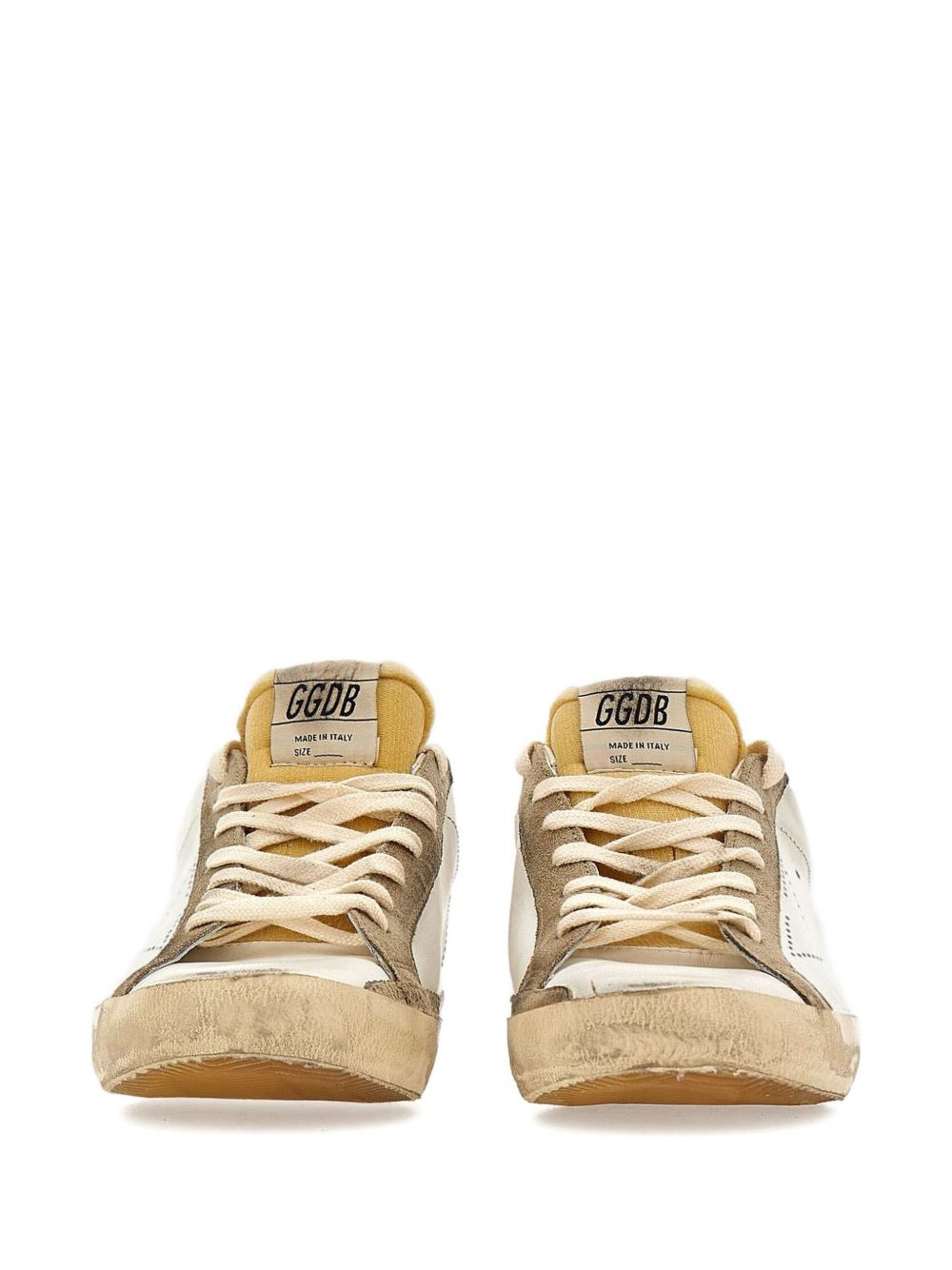 Super-Star used-effect leather low-top sneakers - 3