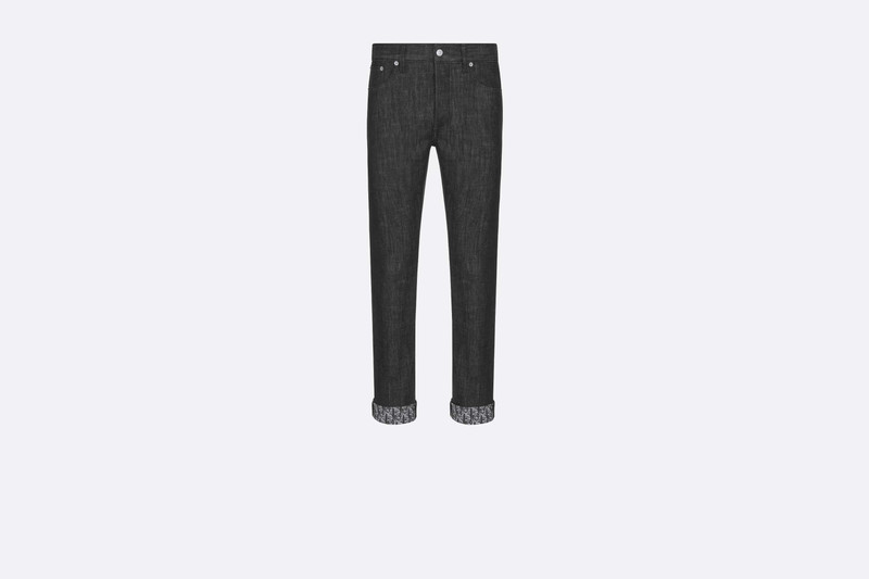 Long Slim-Fit Dior Oblique Jeans 1
