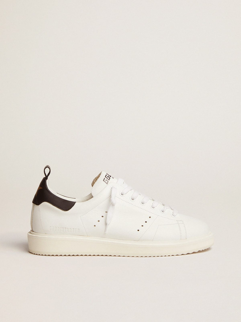 Starter sneakers in leather with black heel tab - 1