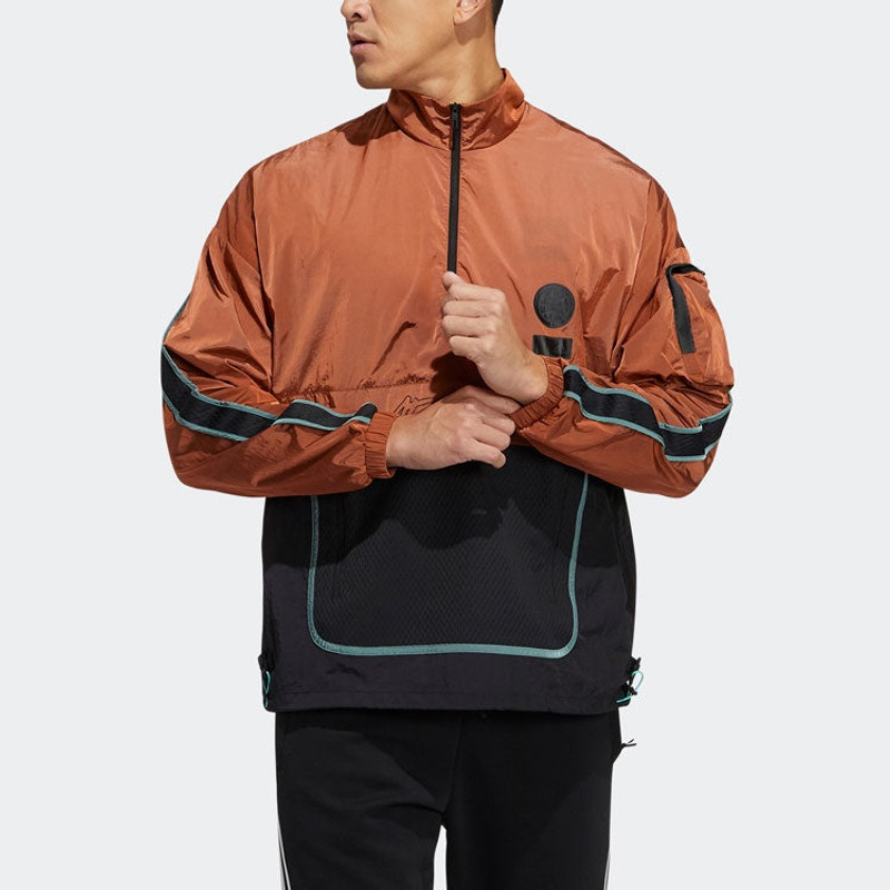 adidas adidas Ub Wb Anorak Casual Sports Colorblock Stand Collar Jacket Orange GP0844 outlook
