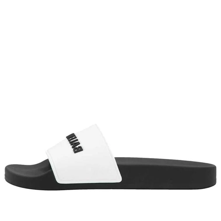 (WMNS) Balenciaga Pool Slides 'White Black' 565547W1S879010 - 1
