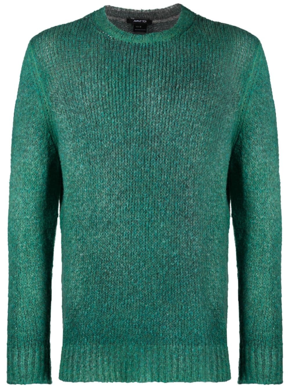 faded crew-neck jumper - 1