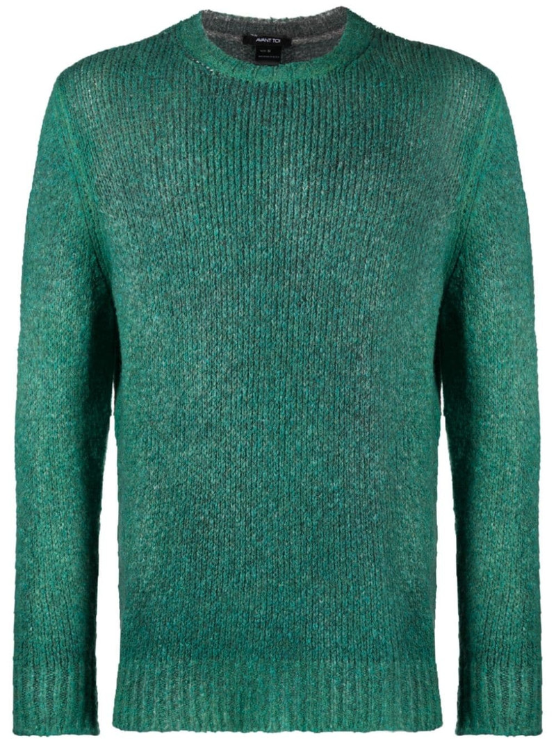 faded crew-neck jumper 1