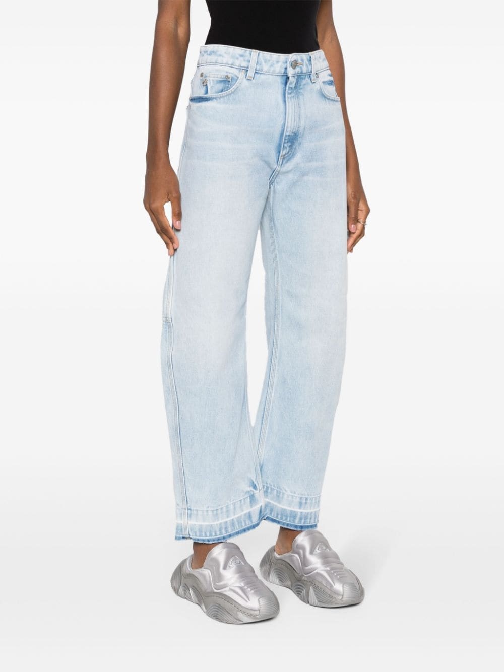 mid-rise tapered-leg jeans - 3