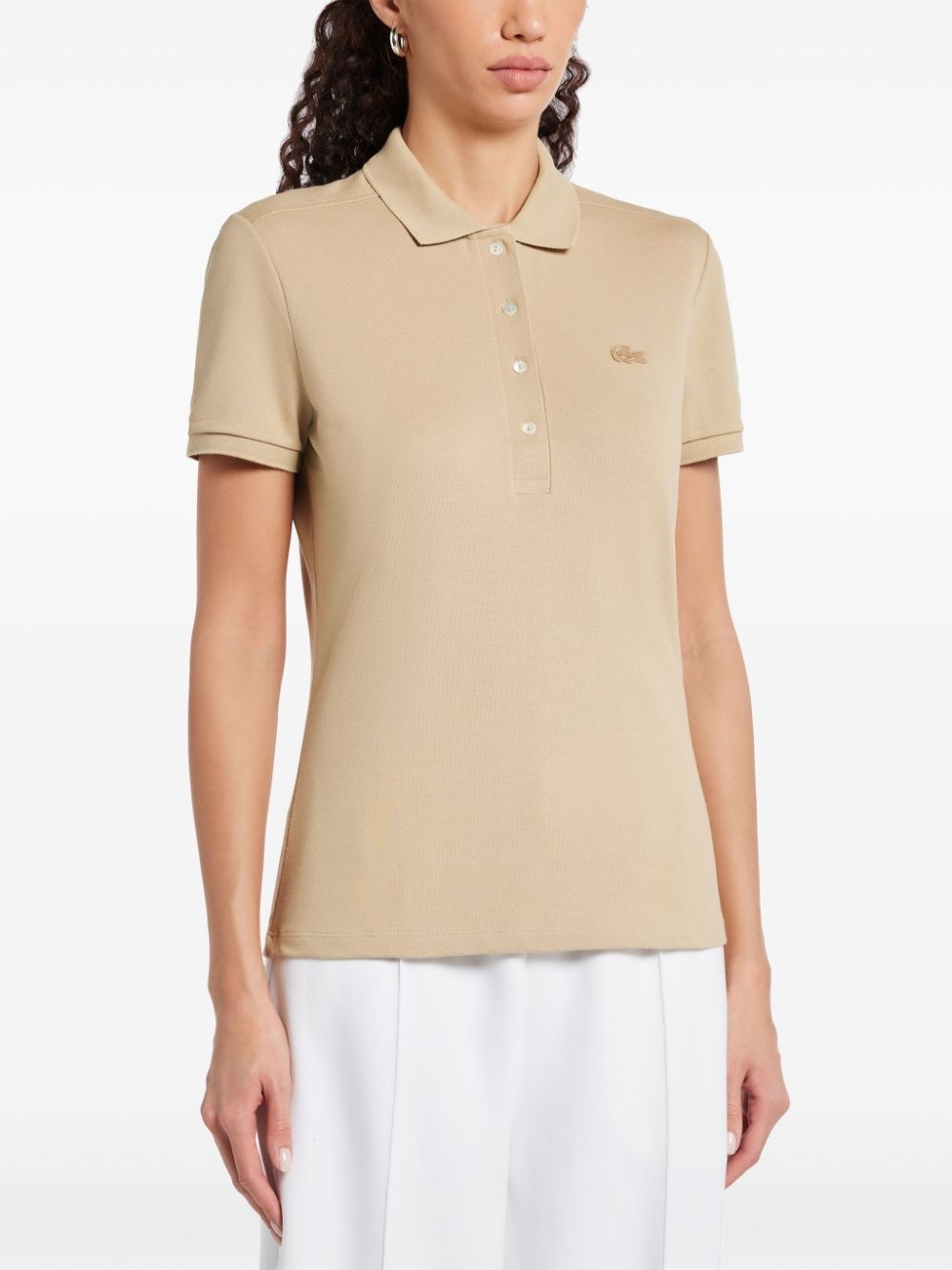 logo-appliqué polo shirt - 3