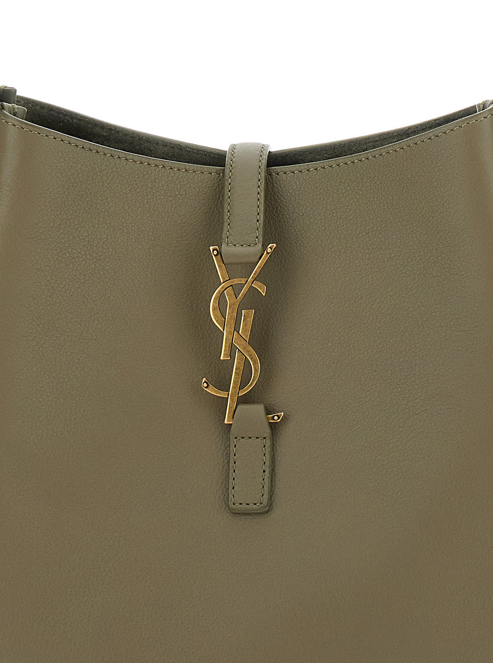 Saint Laurent Women 'Le 5 À 7' Green Shoulder Bag With Cassandre Detail In Hammered Leather Woman - 5