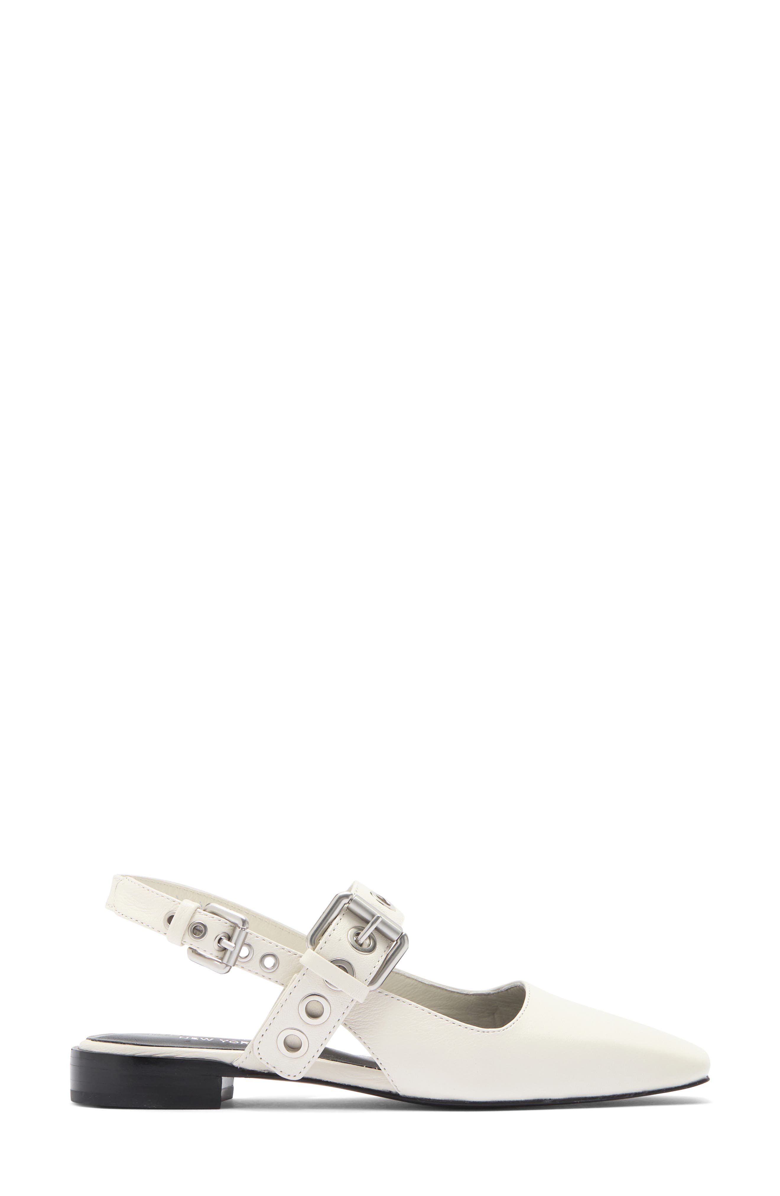 rag & bone Moto Astra Mary Jane Slingback Flat in Antique White at Nordstrom - 3