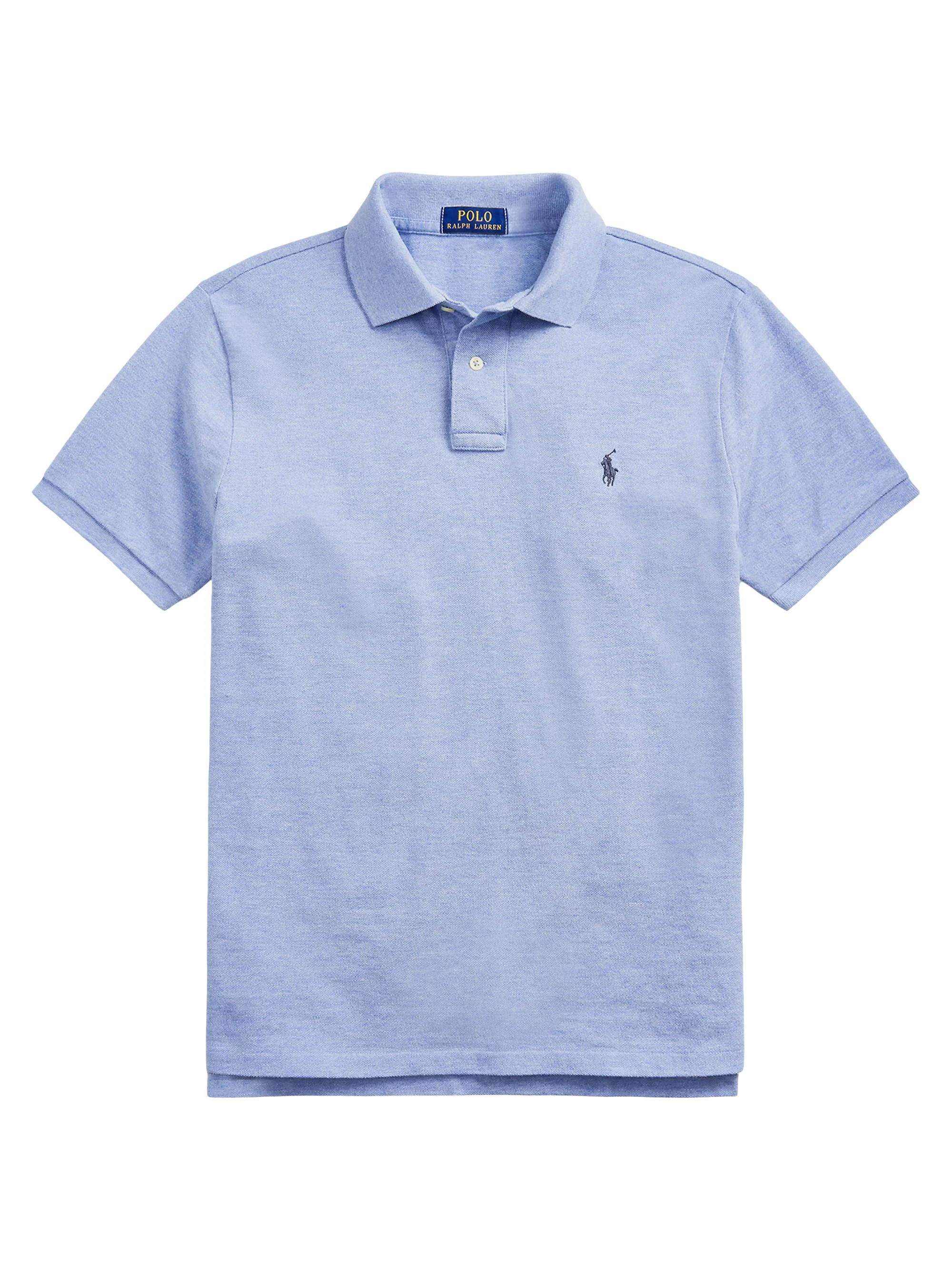 Men's Logo Cotton Slim-Fit Polo Shirt - Isle Heather - 1