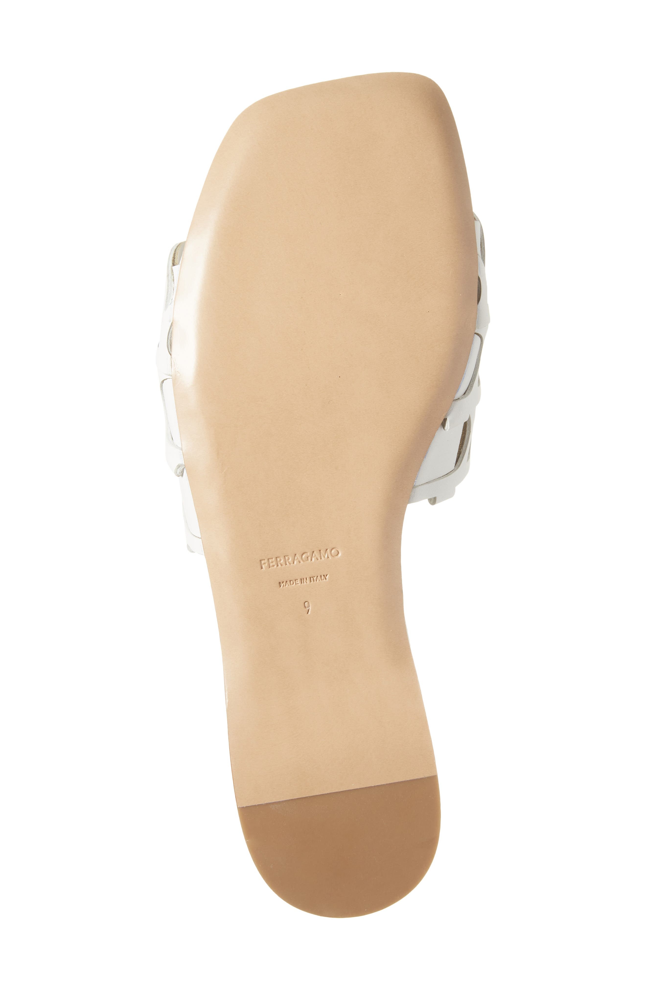 FERRAGAMO Erne Slide Sandal in Optic White at Nordstrom - 6
