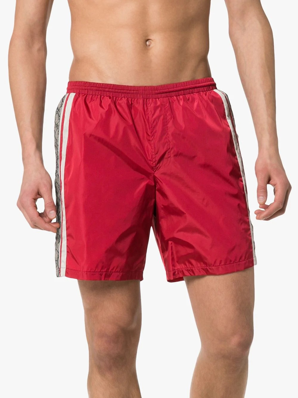 monogram stripe swim shorts - 3