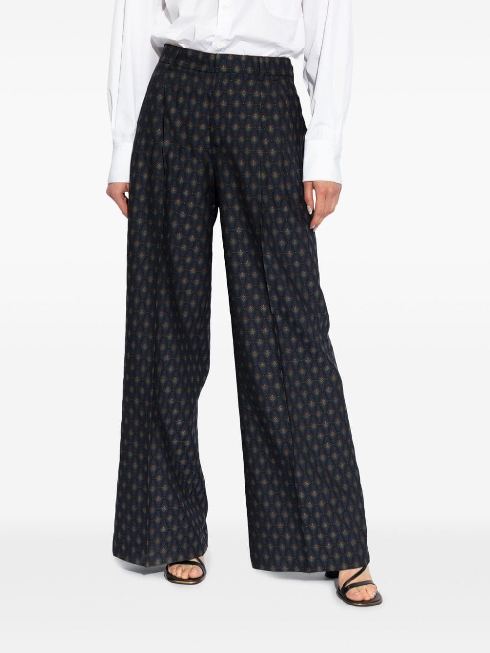 geometric-print palazzo pants - 3