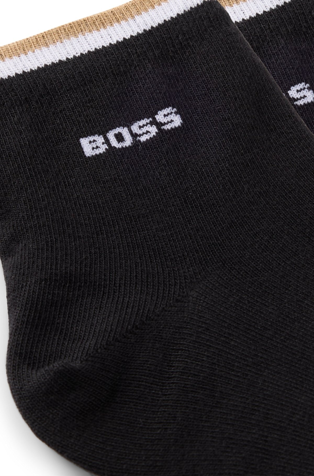 TWO-PACK OF SHORT SOCKS WITH SIGNATURE-STRIPE CUFFS - 2