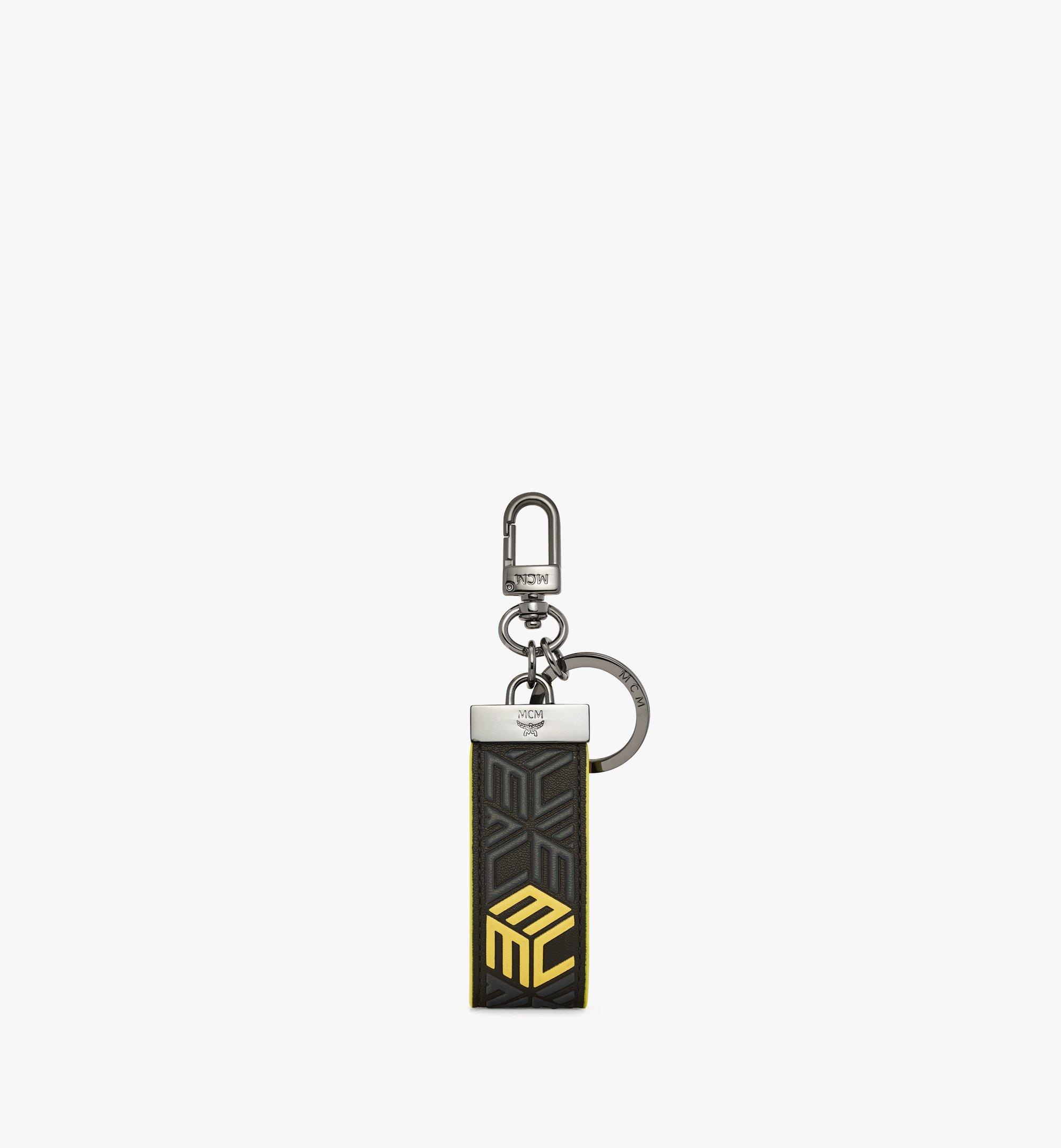 Key Ring in Cubic Monogram Leather - 1