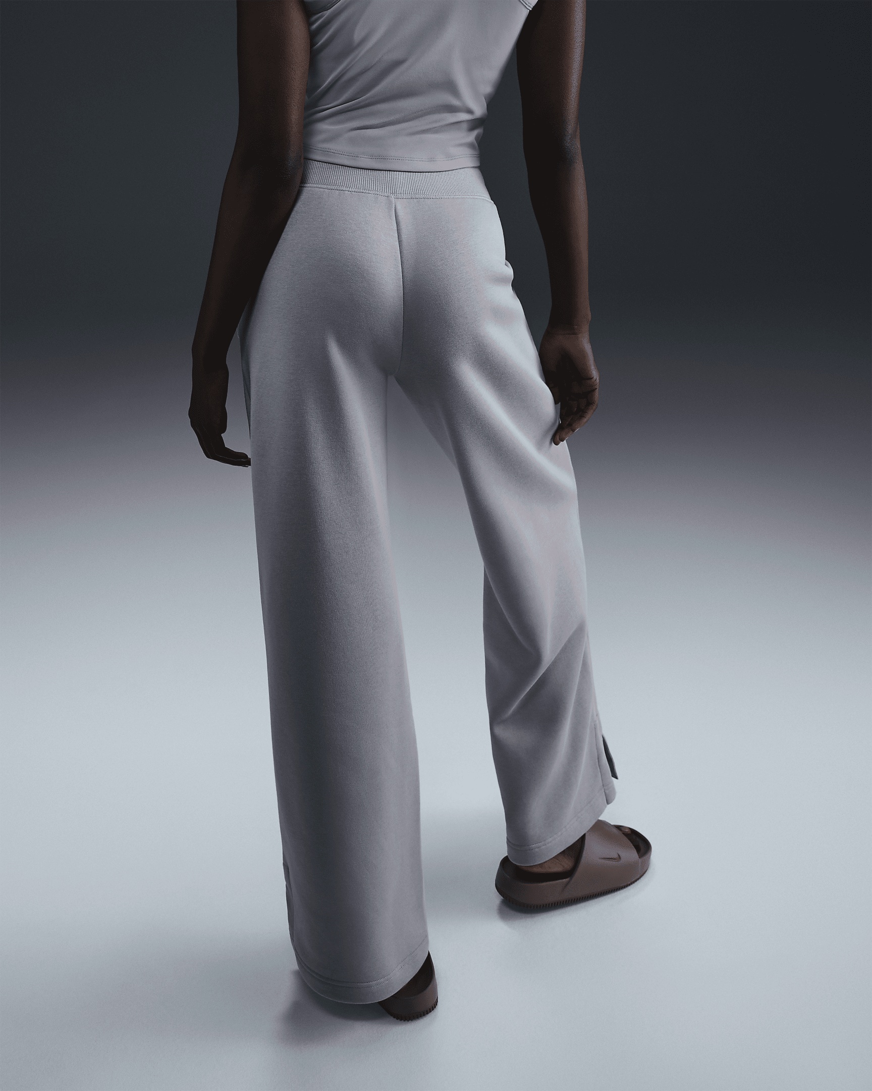 Nike Sportswear Phoenix Fleece Women's High-Waisted Wide-Leg Logo Pants - 3