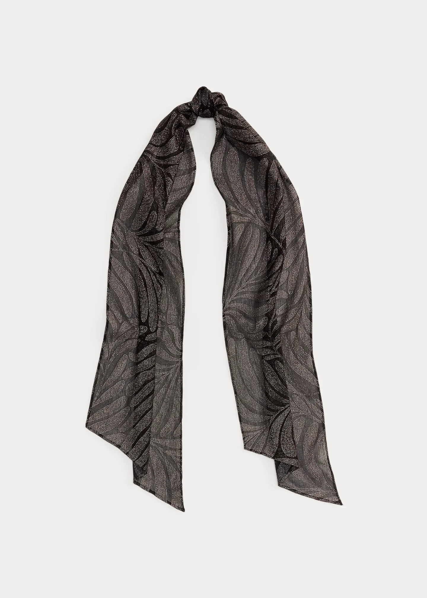 Foiled Crinkle Chiffon Wrap Scarf - 1