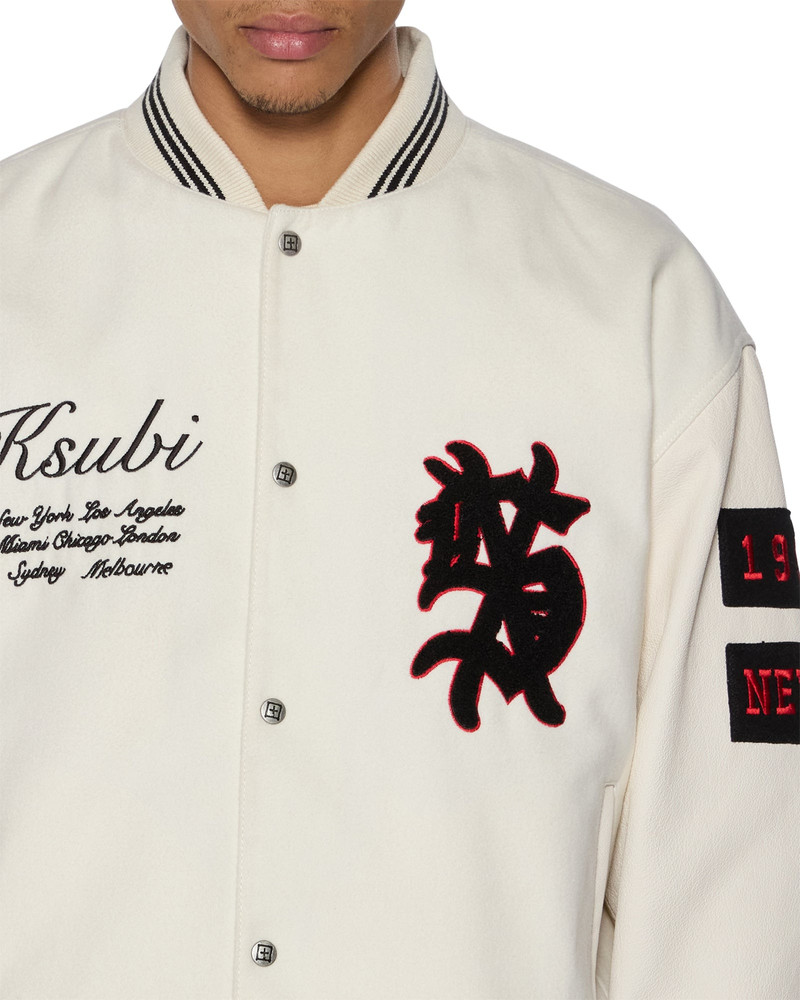 PLAYOFF VARSITY JACKET ECRU 7