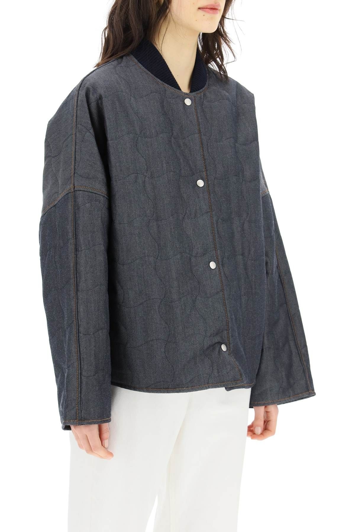 QUILTED DENIM LOOK WOOL JACKET - 3