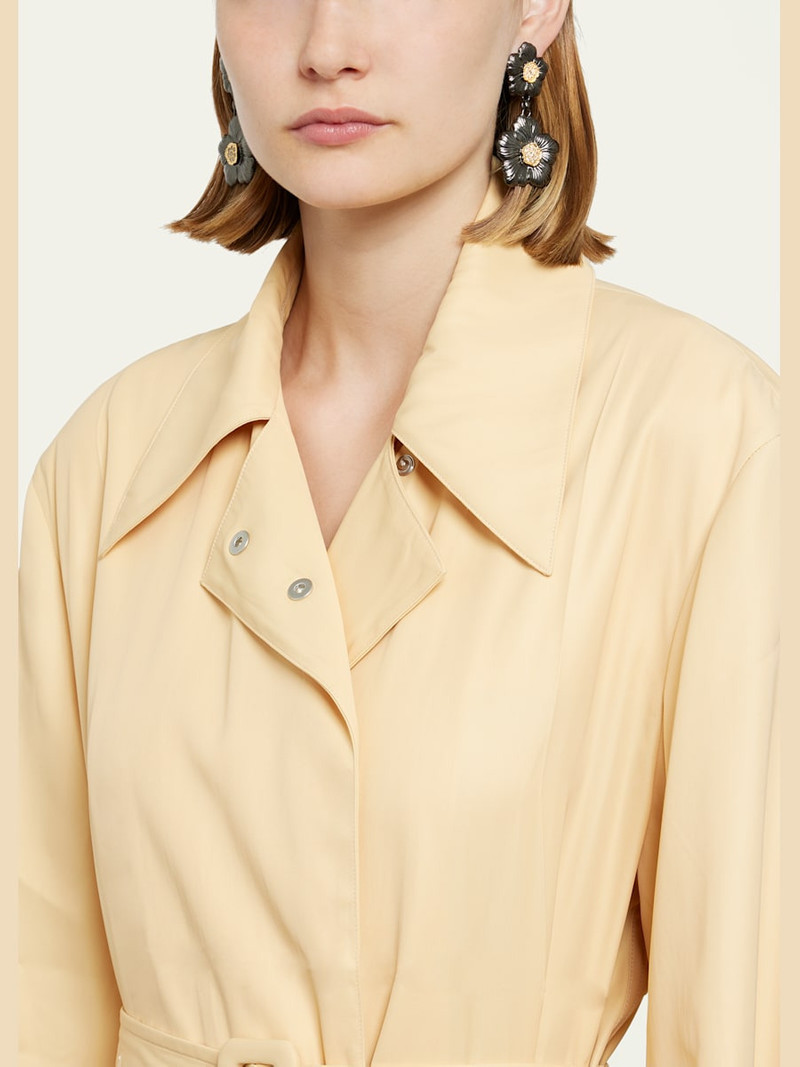 Buccellati Blossom Gardenia Burnished Silver, Gold, Brown Diamond Pendant Earrings outlook