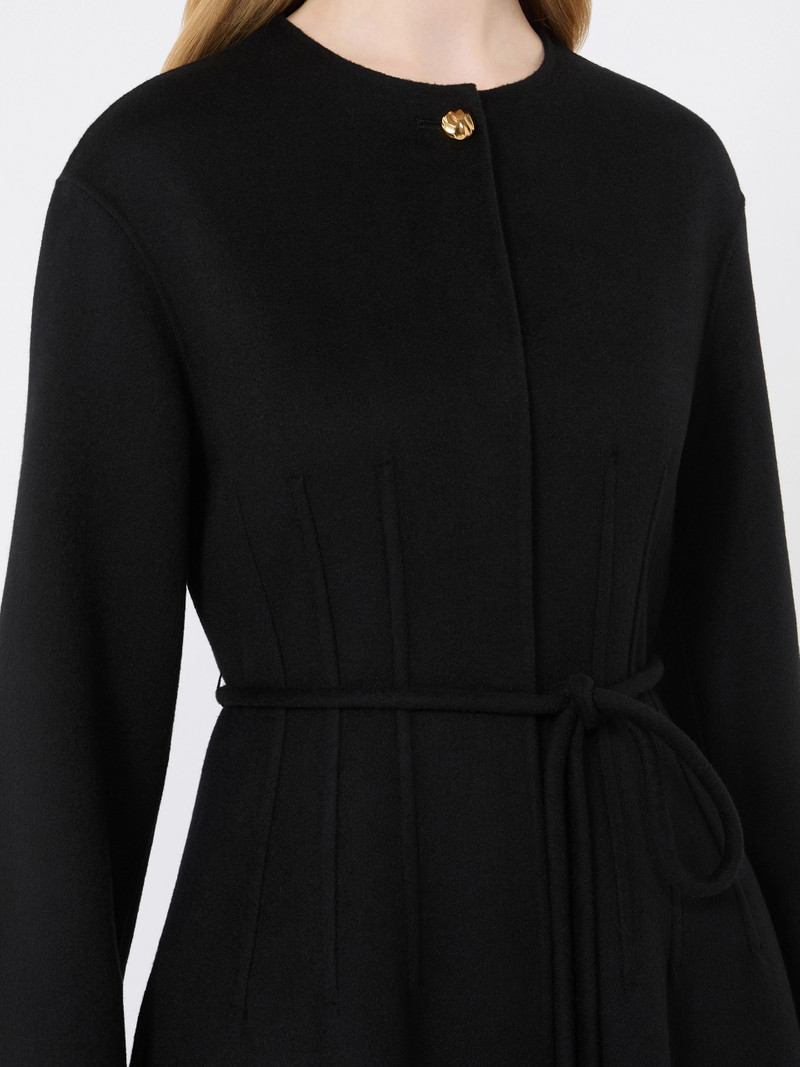 FIACRE Wool, cashmere and silk Redingote coat - BLACK 5