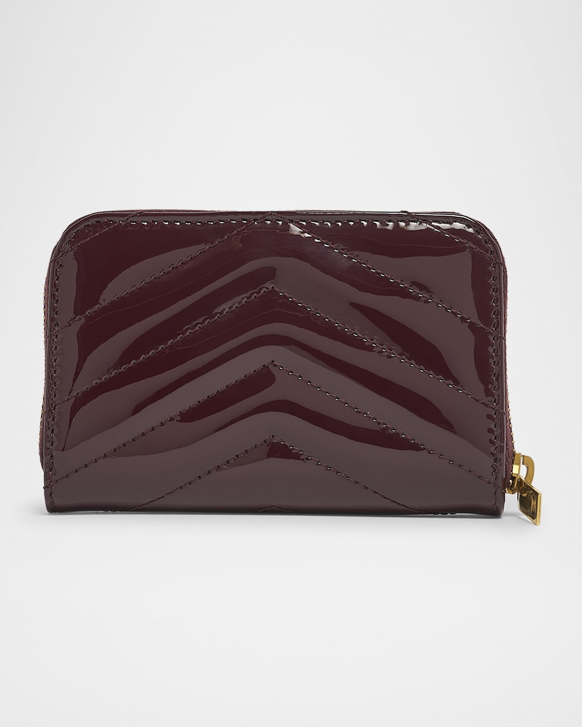 YSL Coin Wallet in Quilted Patent Leather - 4