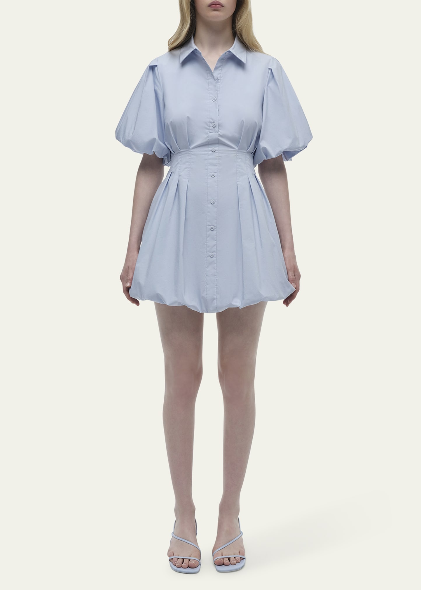 Cleo Balloon Pintuck Mini Dress - 2