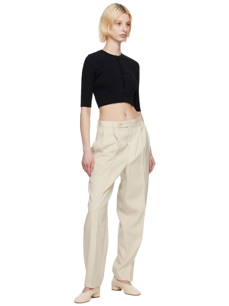 AURALEE Black Rib Cardigan outlook