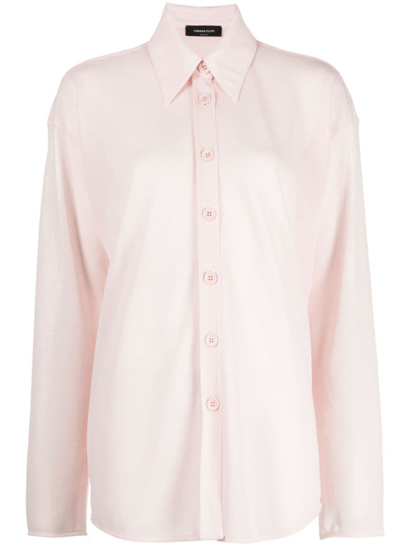fine-knit semi-sheer shirt 1