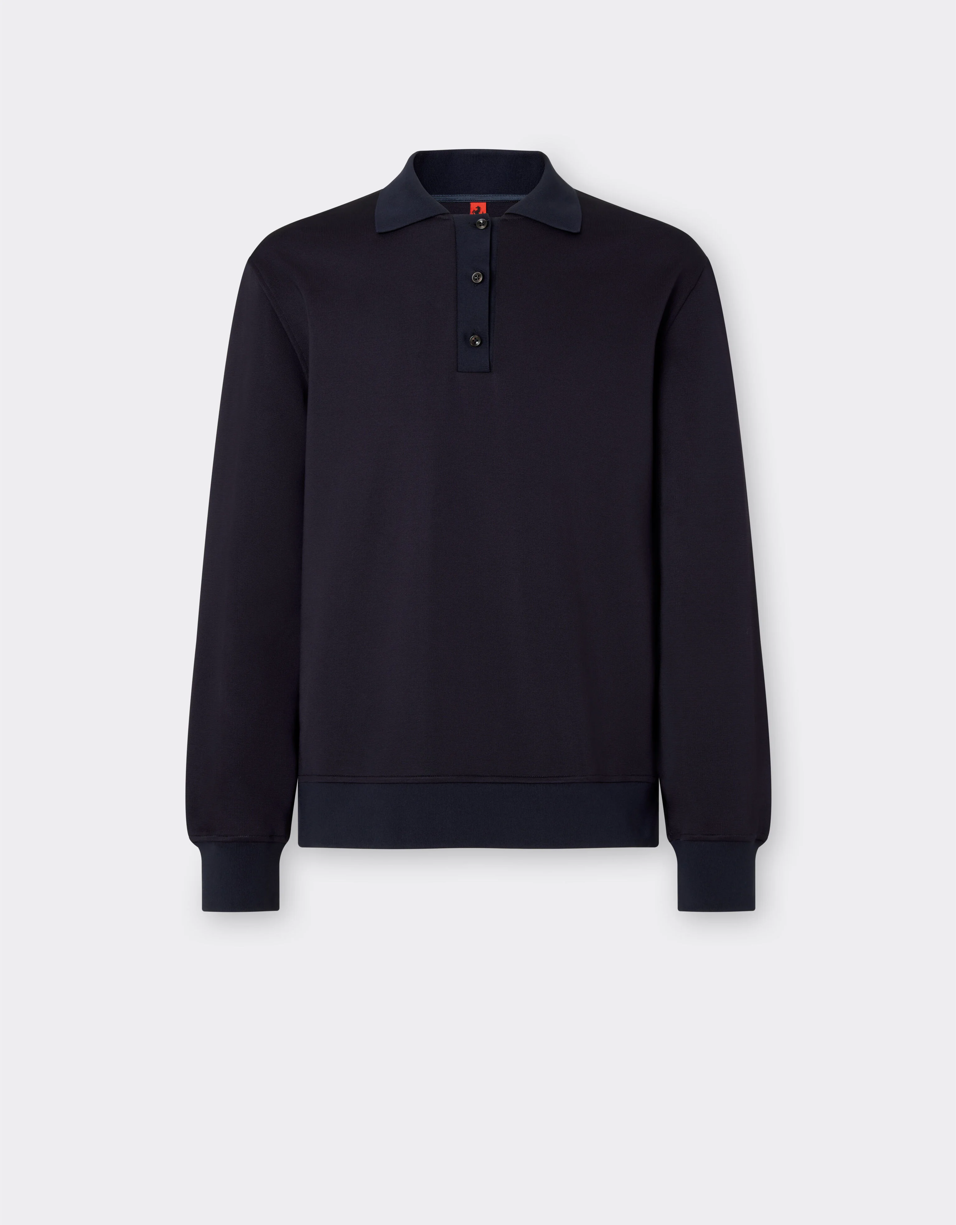 Long-sleeved polo shirt in Milano-rib jersey - 1