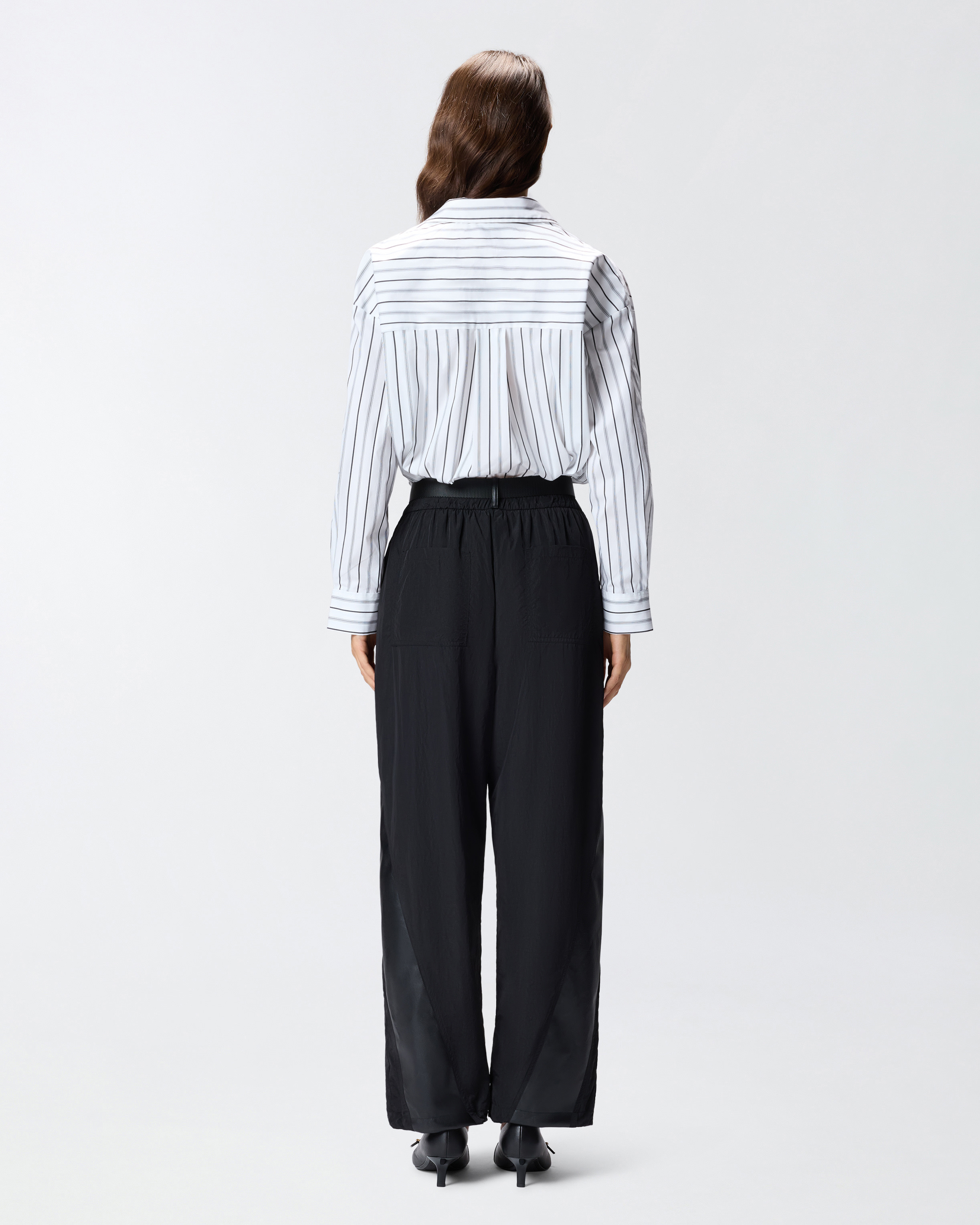 STRIPED SHIRT WITH CONTRASTING BREAST POCKET - 4