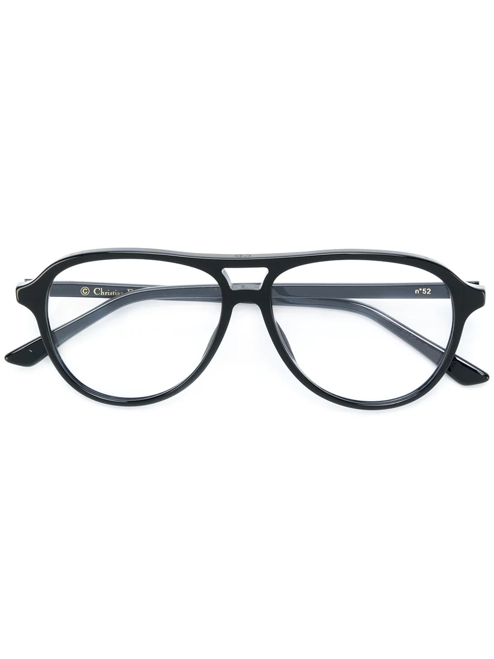 aviator-style round frame glasses - 1