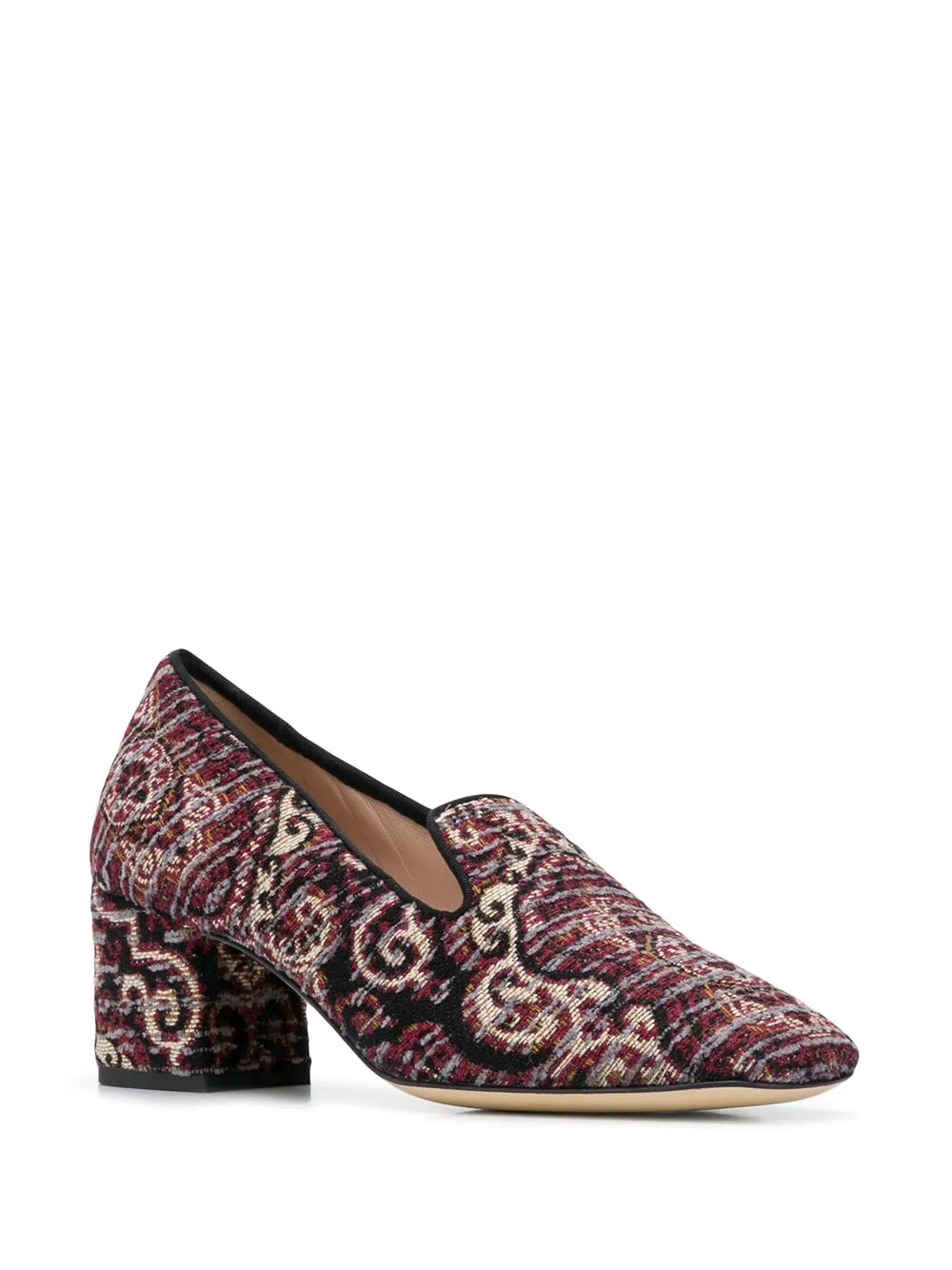 paisley-print mid-heel pumps  - 2