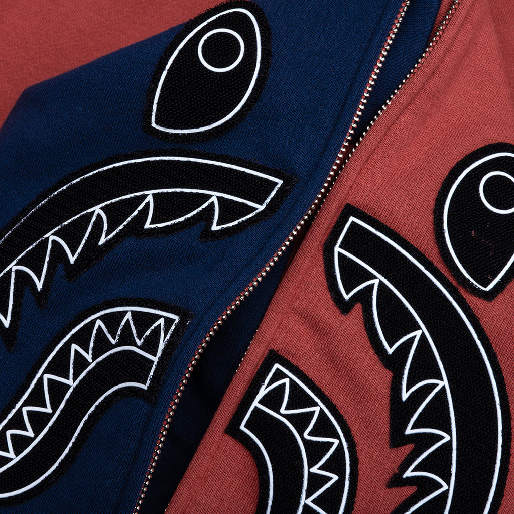 SHARK FULL ZIP HOODIE FRANCE - BURGUNDY - 3