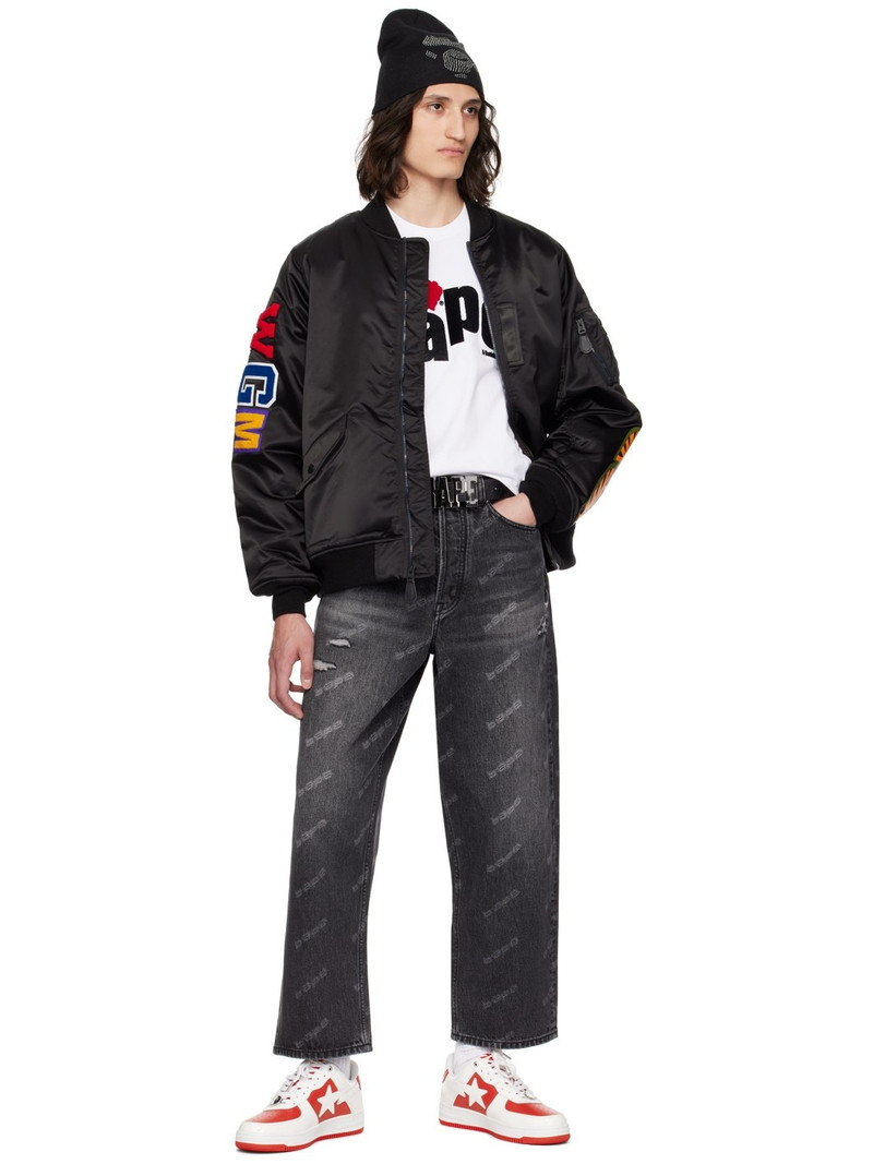 A BATHING APE® White & Red STA #6 Sneakers outlook