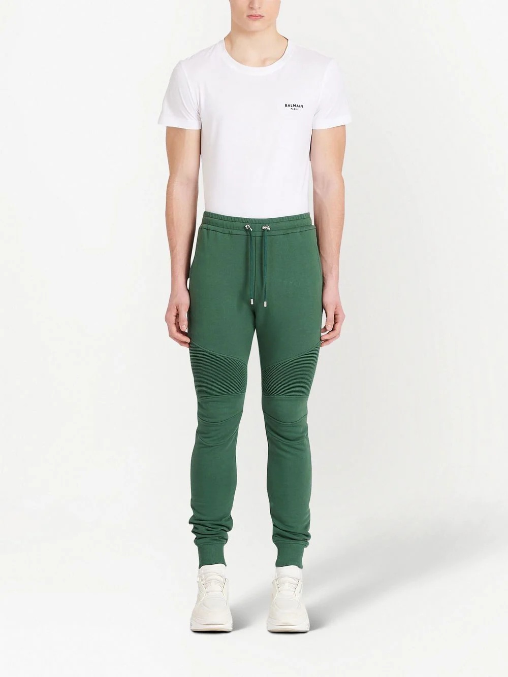 drawstring cotton track pants - 2