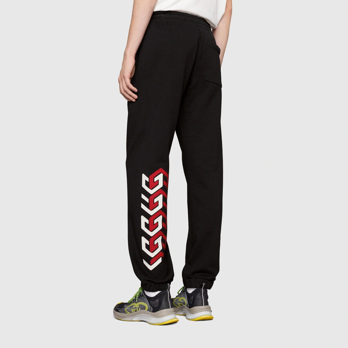 Jersey jogging pant with Gucci mirror print - 6