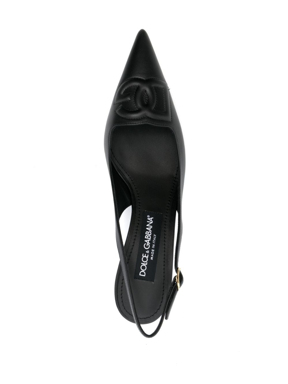 70mm logo-embossed slingback pumps - 4